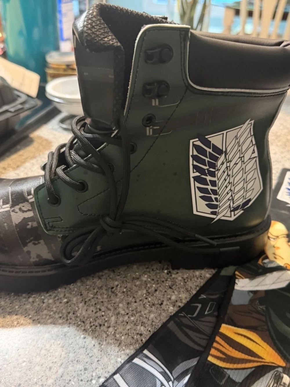 Attack on titan scout boots w/levi socks